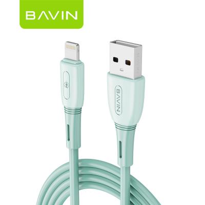 China MP3/MP4 Player BAVIN CB231 2.4A Silicone USB Data Cable IOS Slot Fast Charging Line For iPhone for sale