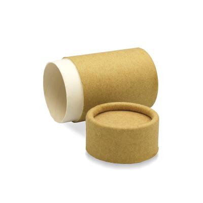 China Custom Recyclable Hot Selling Brown Round Paper Packaging Box Paper Cylinder Gift Tube Coffee Tea Tea Box for sale