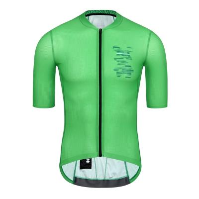 China OEM Breathable Professional Racing Team Men Clothing Hermitt Green Short Sleeve Bicycle For Summer for sale