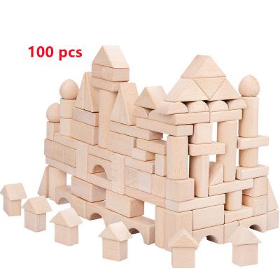 China Kids Montessori Educational Toys Preschool Eco-Friendly Study Material Balancing Stacking Building Blocks Wooden Brick Block Sets Toys for sale