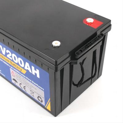 China High Efficiency Deep Cycle Lithium Ion Battery 12V 200Ah LiFePO4 Battery Pack With BMS 522*240*218 mm for sale