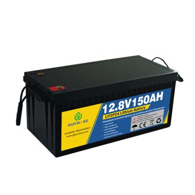 China 12V 150Ah Rechargeable Lithium Iron Phosphate Battery Pack With BMS Built-in For Camping LiFePO4 Battery Pack 522*240*218 mm for sale