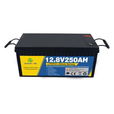 China Deep Cycle Lifepo4 Storage Batteries 12V 250Ah Lithium Ion Battery Packs For Solar System 522*269*220 Mm for sale