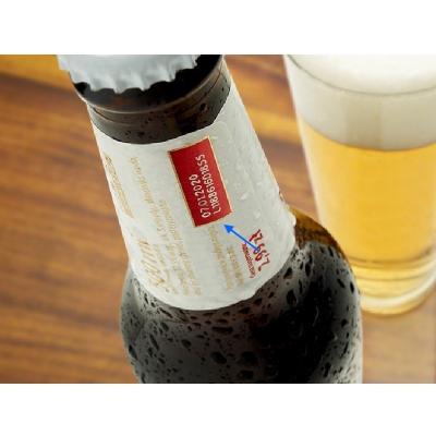 China Beer Paper Label Sticker Air Cooled Expiration Date Coding CO2 Laser Printer Date Coder for sale