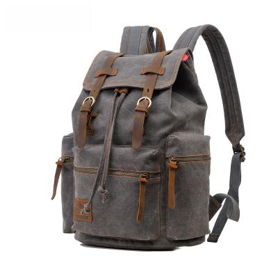 China American Vintage RFID Outdoor Travel Backpacks 15.6 Inch Large Capacity Student Schoolbag Canvas Backpack Other Backpacks for sale