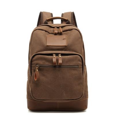 China With USB New Korean Fashion Canvas Waterproof Men's Backpack Solid Color Large Capacity Casual Travel Increasing Bag Rucksack for sale