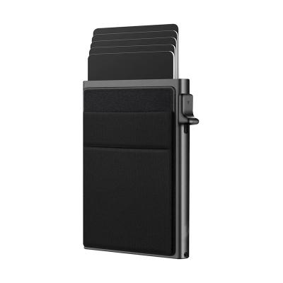 China Fashion Mini Wallet Men Minimalist Mens Smart Rfid Card Holder Wallet Pop Box Wallet Aluminum Pocket for sale