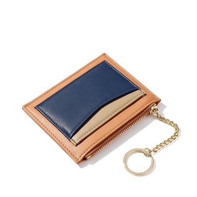 China Fashion custom card holder wallet rfid zipper pocket ladies leather wallets pinch small mini short custom rfid women wallet for sale