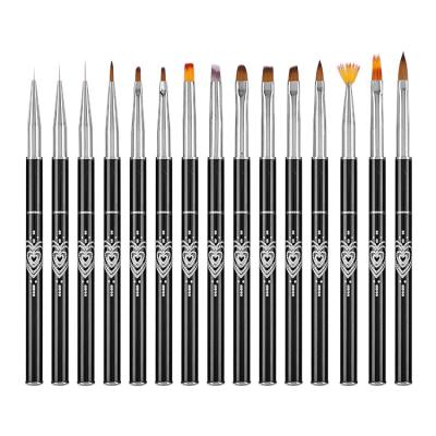 China Beauty Care Make Tools Japanese Style Manicure Pens 16 Sets Nail Art Brushes Color Painting Pen Nail Art Brush Painting Flower Carving Art Set nail for sale