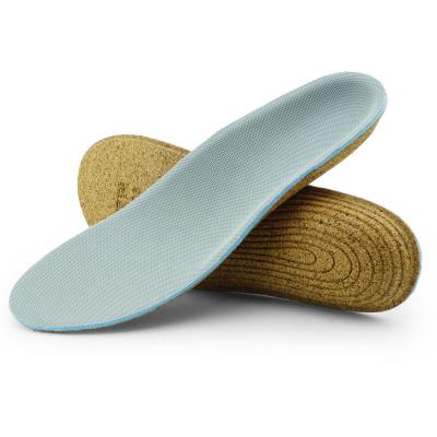 China New Design Cork Arch Supoort Orthotic Insoles For Flat Foot High Shock Absorption Cork Insole for sale