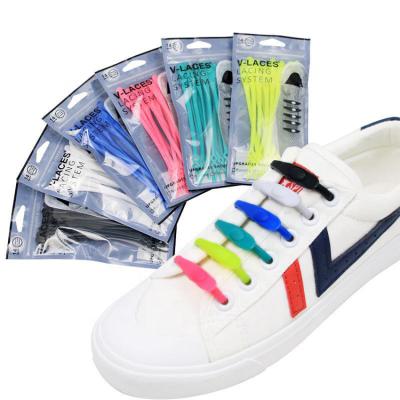 China Silicone gel no tie lace for children and adults. Silicone elastic shoe laces to replace your shoe strings. for sale