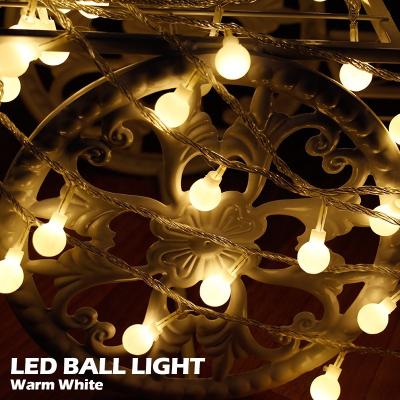 China LED Around Light Outdoor Waterproof Battery Operated Decorative LED String Ball Tree String Ball Christmas Fairy Light for sale