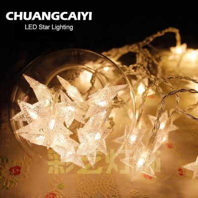 China Wholesale 40 Christmas Festival Decoration Led 5m Star String Fairy Lights Indoor Outdoor Garden Terrace Festival Christmas Tree String Light Decoration Star for sale