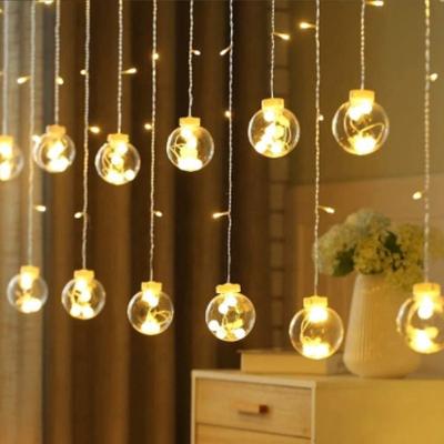 China 8 Modes Factory Outlet LED Christmas String Lights Decorative Flashing Decorative Wish Ball Festival Fairy Led Curtain Icicle Lights for sale