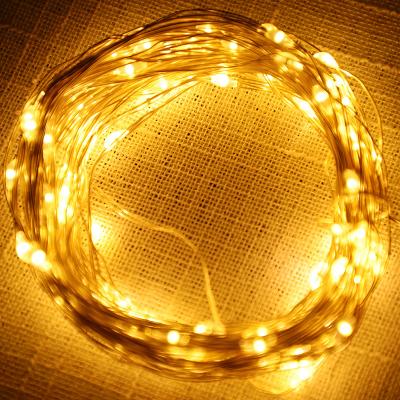 China Wholesale Warm White Copper Wire Led String Light 10m 100LED Copper Wire LED String Lights Waterproof Christmas Decoration Copper Wire String Fairy Lights for sale