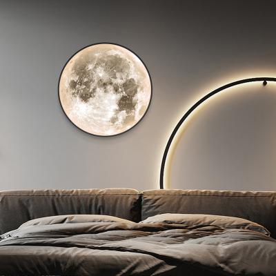 China Lighting Works Moon Decoration Led Light Modern Minimalist Wall Lamp Living Room Light Wall Lamp For Stairs for sale