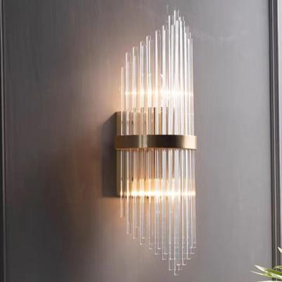 China Lighting works modern wall lamp Crystal Luxury Villa Bracket Light wall light led wall lamp E14 for sale