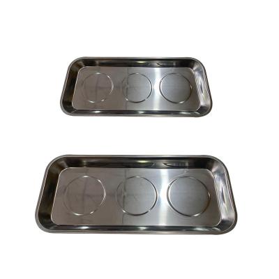 China Industrial Magnet Around Parts Tray Bowl Dish Stainless Steel Magnetic Garage Rack Tool Organizer for sale