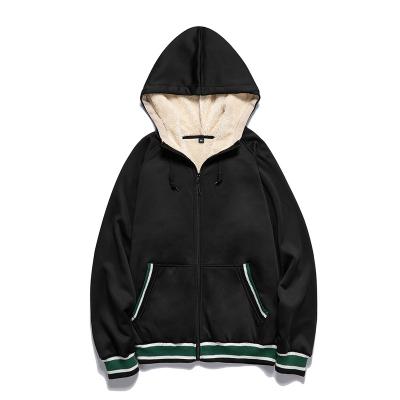 China Anti-wrinkle men's monochrome hoodie with fleece zipper cardigan hoodie for men for sale