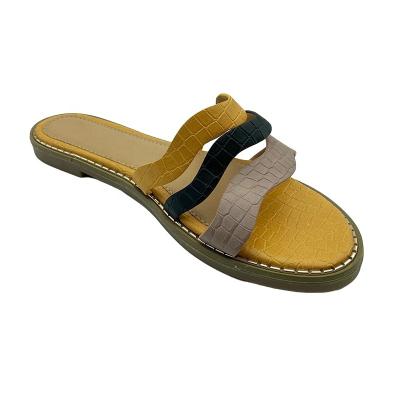 China Fashion trend price good slip on ladies sandals flat bottom summer sandals for women fashion sandals slides for sale