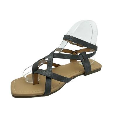 China Fashion Trend Most Popular Ladies Flat Bottom Summer Comfortable Sandals For Women Fashion Sandals Slides With Nice Straps for sale