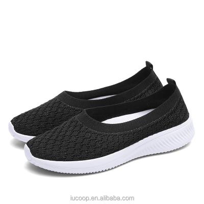 China Cushioning Ladies Sport Shoes Flip On Women Sport Shoes With Breathable Knitting Upper And Flexible Bottom For OEM 2022 for sale