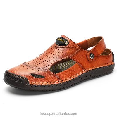 China Lightweight Breathable Leather With Lighter Outdoor Mens Multiple Wearing Sandals With Wear Resistant For OEM for sale