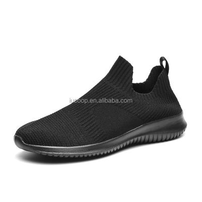 China Cushioning Vamp Stylish Knitting Lightweight Flexible Men Sport Shoes Running Shoes With Breathable Upper For OEM for sale