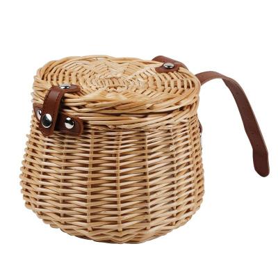 China Yanyi Hot Sale Natural Wicker Hand Arrange/Reserve - Front Net Bicycle Basket Woven for sale