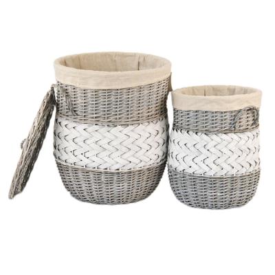 China Wholesale Rectangular Hand Arrange/Reserve - Willow Rattan Cane Plant Storage Organizer Bathroom Baby Laundry Woven Wicker Basket - for sale