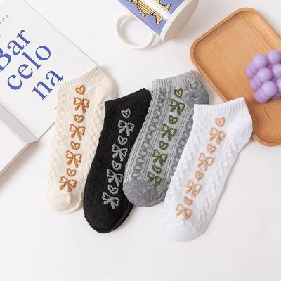 China Breathable Spring/Summer New Solid Color Simple Boat Socks Women's Ankle Socks Hot Selling Women's Cotton Socks for sale