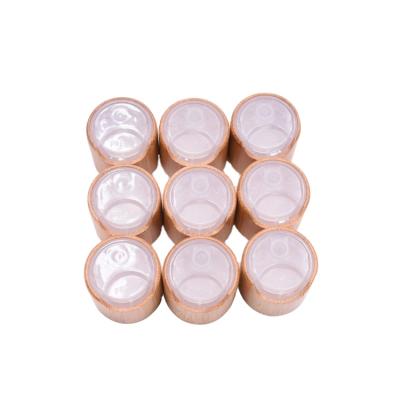 China Non Spill Disc Cap 24/410 Bamboo Bamboo Cap Plastic Bottle , Bamboo Plastic Lid for sale