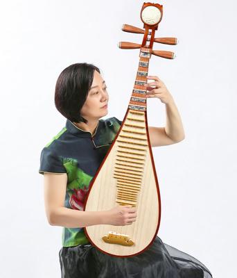 China Ancient Pipa Lehai Pipa Instrument Te Yisu Grade Examination of Ancient Flower Wood Beginner Playing Pipa Size 102CM for sale