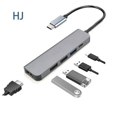 China Wholesale Keyboard 2022 HD MI Adapter 5 in 1 Type-C Type C Hub USB C Dongle Dock USB Hub Multi-port USB Docking Station for sale