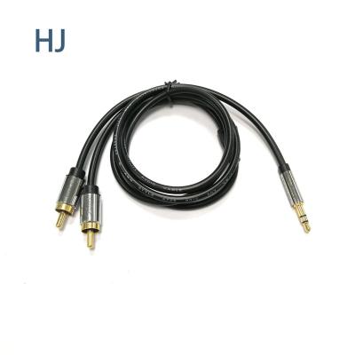 China Wholesale Car 3.5mm to 2RCA Speaker Cable RCA Cable to 3.5mm Audio to 2 RCA Jack Connector Cable for sale