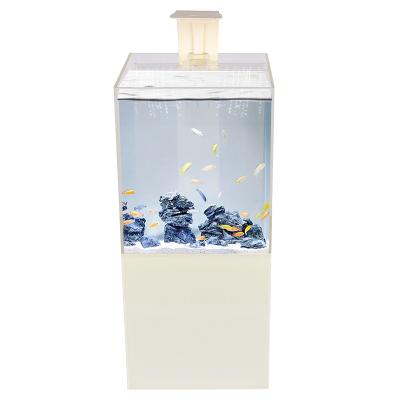 China Heto viable small, mini, aquarium guppy fish tank, 12L, glass, with cheap price, use for home, office, for sale