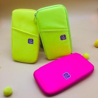 China Fashion Layd's Neon Color Passport Wallet Holder Organizer, Passport Organizer, Passport Holder Credit Card Holders for sale