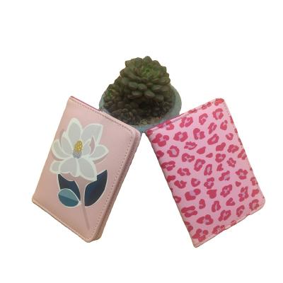 China Fashion Fashion Girl's Leopard Flower Macarons Print Passport Cover Credit Card Holders for sale