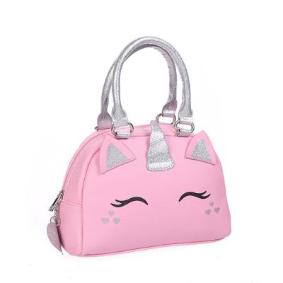 China Kawaii Unicorn Little Girls Cartoon Design Glitter PU Leather Satchel Tote ShellBag Handbag Large Capacity Small Gifts Kids Purse For for sale