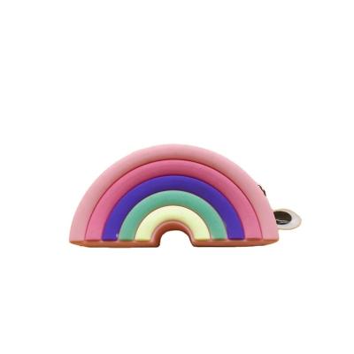 China Cheap fashion girl's silicone rainbow 3D silicone coin bag, animal silicone coin pouch, silicone coin girl for sale