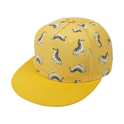 China breathable & European and American Print Cartoon Girl Hat Hip Hop Children Baby Kids Simple Waterproof Snapback Hats for sale