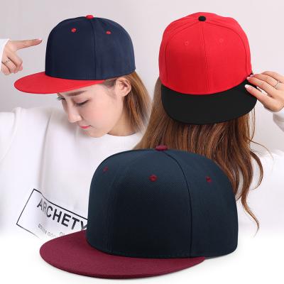 China breathable & Classic High Quality Waterproof Hip Hop Style Bill Blank Solid Color Adjustable Size Snapback Hat Flat Cap for sale