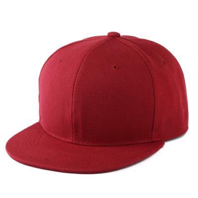 China breathable & Waterproof Classic Hip Hop Style Bill Blank Solid Color Adjustable Size Snapback Hat Flat Cap for sale