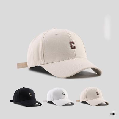 China breathable & Face Small Rim Big Head Round Curved Wide Rim Waterproof Women's Hard Top C Letter Baseball Cap Show Cap for sale