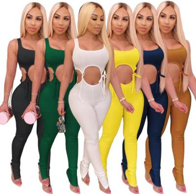 China Breathable Solid Two Piece Set W0817 Fits Crop Tops And Gaiters Set 2 Piece Streetwear Bandage Suit Women Casual Bodycon Overalls for sale