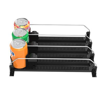 China Adjustable Beverage Dispenser Slider Glide Roller Shelf Side Pushers for sale