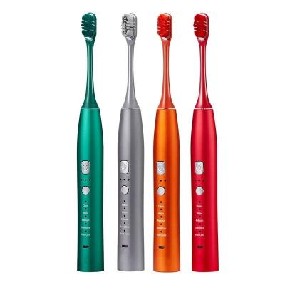 China Wholesale Electric Toothbrush Aluminum Alloy Shell Metal Handle Electric Toothbrush Wireless Charger Ultrasonic Toothbrush B-034 for sale