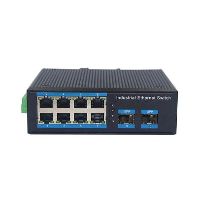 China Factory Supply 8-Port 10/100/1000Mbps+2G SFP Industrial PoE Switch YHD28GP-SFP for sale