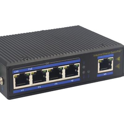 China Mini Port Desktop Gigabit CCTV Network Switch 5 POE Fiber Optic Media Converter YHD05GP for sale