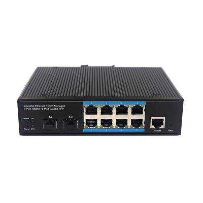 China Factory Provide 8 Port 10//100/1000BASE-TX+2G SFP Managed Industrial Ethernet Switch YH28GS-M-SFP for sale